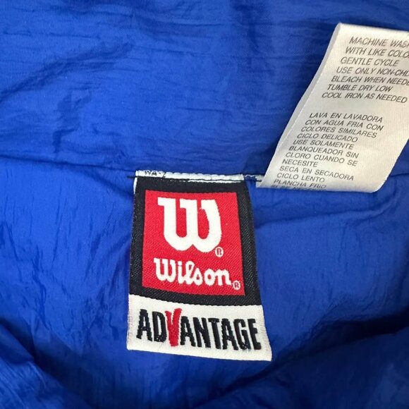 Vintage Wilson Athletic Track Jacket (XL) Black Blue - Picture 5 of 9